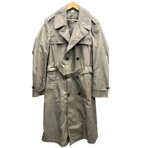 DSCP Valor Collection Trench Coat Men's Size 40L Khaki Double Breasted Belted